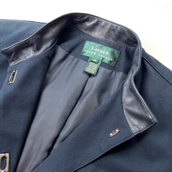 Lauren Ralph Lauren Womens Jacket Size 10 Four Pockets Toggle Closures Navy - Picture 2 of 16